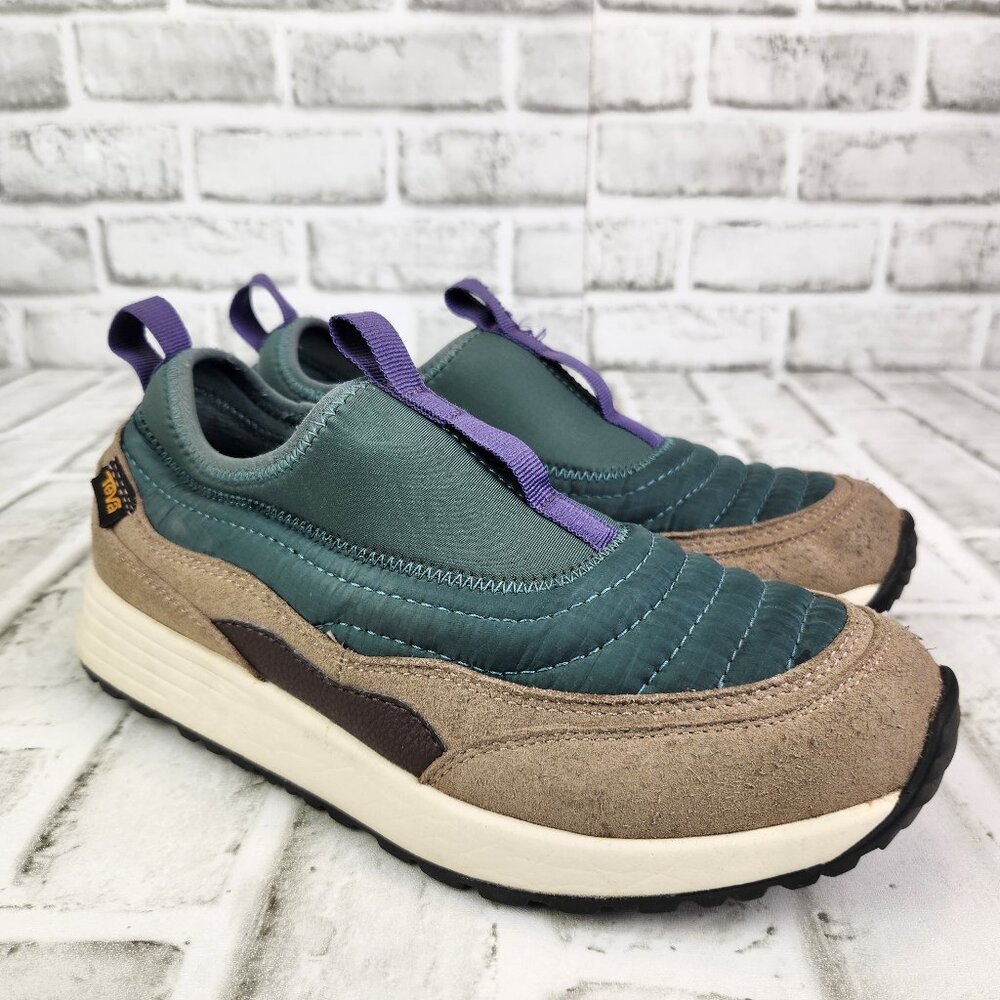 Teva Reember Vistaverse Women's Size 7 Green Brown Moccasin Slip On Comfort Shoe